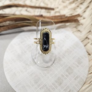 ANILLO DE ACERO PIEDRA AZUL  Joya de acero inoxidable