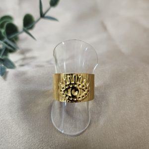 ANILLO ACERO OVAL PIEDRA  Joya de acero inoxidable