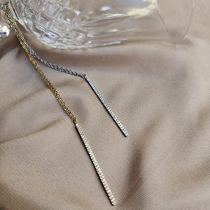 PENDIENTES DE ACERO DE ARO CON FLECOS  Joya de acero inoxidable