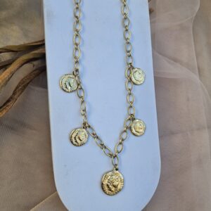 COLLAR ACERO MONEDAS  Joya de acero inoxidable