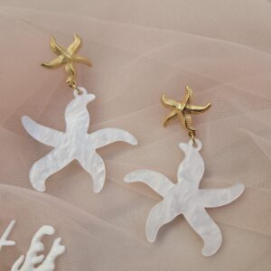 PENDIENTES FLOR Y CRISTAL  Joya de acero inoxidable